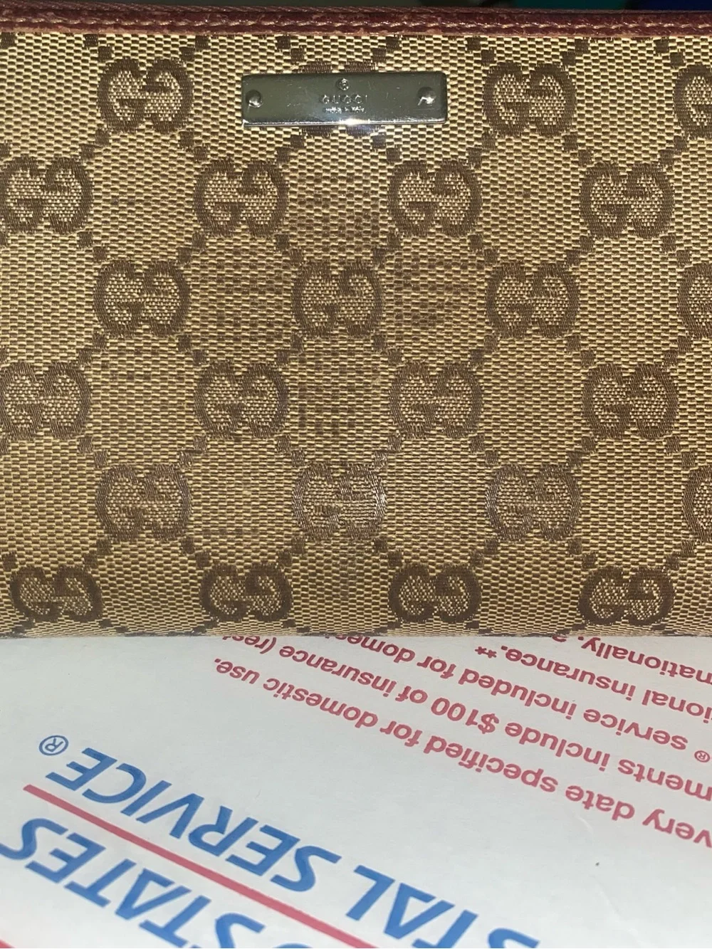 Gucci Beige/Brown GG Supreme Zip-Around Wallet